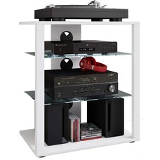 ebuy24 Folas Hifi-meubels 3 planken wit.