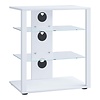 ebuy24 Folas Hifi-meubels 3 planken wit.