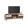 ebuy24 Scandik TV-meubel 4 laden, 1 plank honing,wit,grijs.