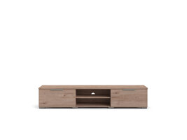 ebuy24 Malika TV-meubel met 2 lades en 1 plank, licht notenhout.