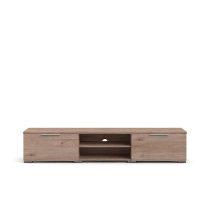 ebuy24 Malika TV-meubel met 2 lades en 1 plank, licht notenhout.