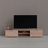 ebuy24 Malika TV-meubel met 2 lades en 1 plank, licht notenhout.