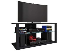 ebuy24 FolasL TV-meubel 2 planken zwart.