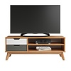 ebuy24 Scandik TV-meubel 2 laden, 1 plank honing,wit,grijs.