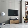 ebuy24 ArilaS TV-meubel 1 kleppe antraciet, eik decor.