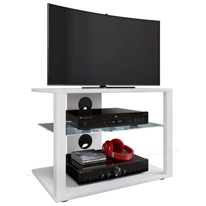 ebuy24 FolasM TV-meubel 2 planken wit.
