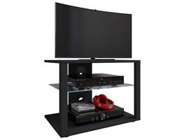 ebuy24 FolasM TV-meubel 2 planken zwart.