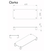 ebuy24 Clarko TV-meubels Glazen bovenplank, Wit, helder glas.