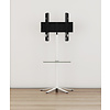ebuy24 Xila TV-meubel met 1 glazen plank, Wit, helder glas.