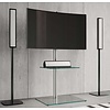 ebuy24 Alani TV-meubel Tv-standaard 1 plank zilverkleurig, glas.