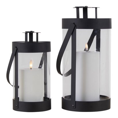 ebuy24 Bondi lamp lantaarn set van 2 zwart.