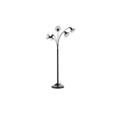 ebuy24 Elsa verlichting vloerlamp 81x36x152,3cm staal zwart.