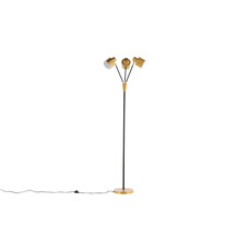 ebuy24 Vifta verlichting vloerlamp 75x33x178cm staal zwart, messing.