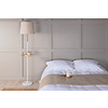 ebuy24 Hattman verlichting vloerlamp 36x36x165cm stof beige, wit, hout.