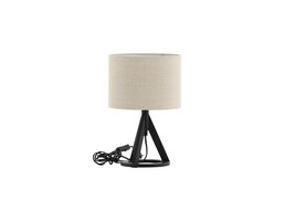 ebuy24 Kona verlichting tafellamp 25x18x50,5cm stof beige, zwart.