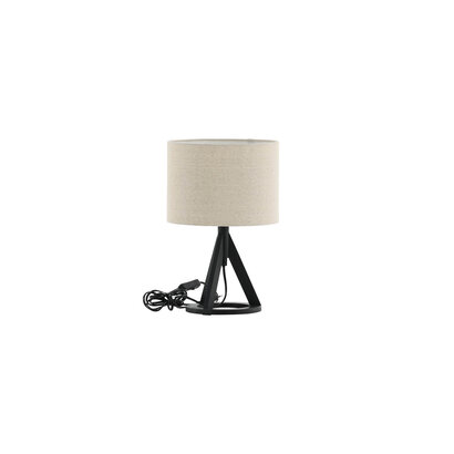ebuy24 Kona verlichting tafellamp 25x18x50,5cm stof beige, zwart.