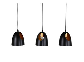 ebuy24 Elda verlichting hanglamp 75x16x17cm staal zwart, koper.