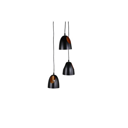 ebuy24 Elda verlichting hanglamp Ã˜40cm staal zwart, koper.