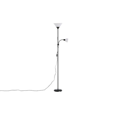 ebuy24 Bagasi verlichting vloerlamp 24,5x24,5x178cm plastic zwart, wit.