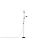 ebuy24 Bagasi verlichting vloerlamp 24,5x24,5x178cm plastic zwart, grijs, wit.