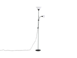 ebuy24 Bagasi verlichting vloerlamp 24,5x24,5x178cm plastic zwart, grijs, wit.