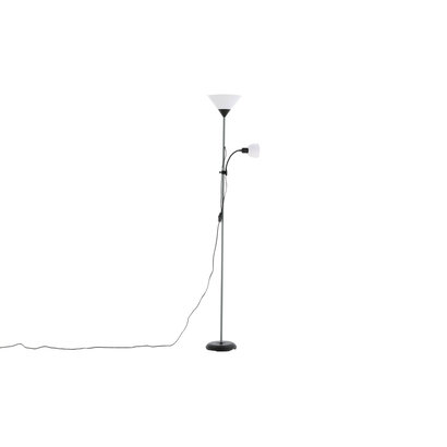 ebuy24 Bagasi verlichting vloerlamp 24,5x24,5x178cm plastic zwart, grijs, wit.