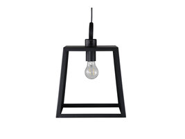 ebuy24 Hage verlichting hanglamp 28x28x37,5cm staal zwart.