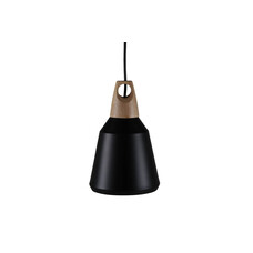 ebuy24 Nao verlichting hanglamp Ã˜16cm aluminum zwart, hout.