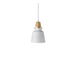 ebuy24 Rigel verlichting hanglamp Ã˜16cm aluminum wit, hout.