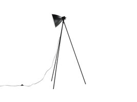 ebuy24 Tiv verlichting vloerlamp 73x63x139,5cm staal zwart, wit.