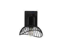 ebuy24 Elsa verlichting wandlamp 13,5x11,5x18,5cm staal zwart.