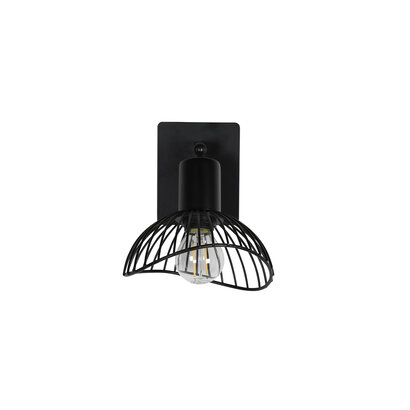 ebuy24 Elsa verlichting wandlamp 13,5x11,5x18,5cm staal zwart.