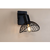 ebuy24 Elsa verlichting wandlamp 13,5x11,5x18,5cm staal zwart.