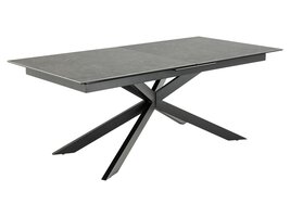 ebuy24 Iris eetkamertafel 100x200/240cm uittrekbaar zwart.