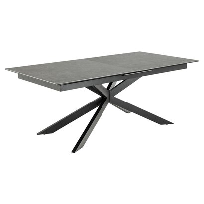 ebuy24 Iris eetkamertafel 100x200/240cm uittrekbaar zwart.