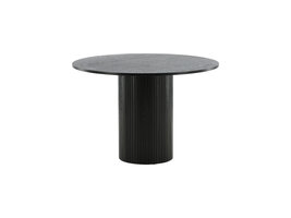 ebuy24 Bianca eetkamertafel Ã˜110cm zwart eik fineer.