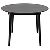 ebuy24 Moola eetkamertafel Ã˜115/154cm met extra plaat zwart.