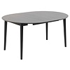 ebuy24 Moola eetkamertafel Ã˜115/154cm met extra plaat zwart.