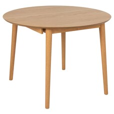 ebuy24 Moola eetkamertafel Ã˜115/154cm met extra plaat naturel.
