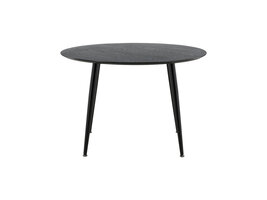 ebuy24 Dipp eetkamertafel Ø115cm zwart.