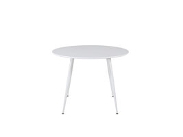 ebuy24 Plaza eetkamertafel Ã˜100cm wit.