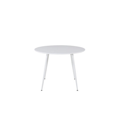 ebuy24 Plaza eetkamertafel Ã˜100cm wit.