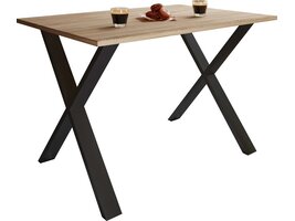 ebuy24 XonaX eetkamertafel 140x80cm eik decor, zwart.