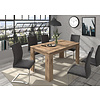 ebuy24 Titan eetkamertafel 160/200 cm met extra plaat eik decor.