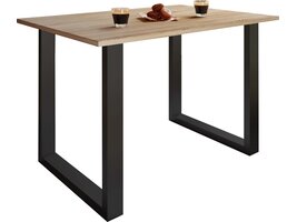 ebuy24 XonaU eetkamertafel 140x50cm eik decor, zwart.