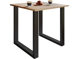 ebuy24 XonaU eetkamertafel 80x50cm eik decor, zwart.