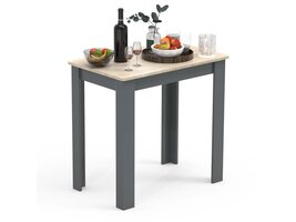 ebuy24 Esal80 eetkamertafel eik decor, antraciet.