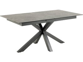 ebuy24 Heave eetkamertafel ruw keramiek, met 1 extra plaat, 90x168/210cm zwart.