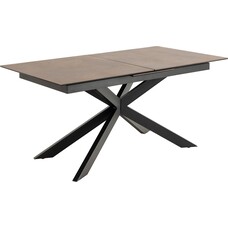 ebuy24 Irne eetkamertafel 90x168/210cm met extra 1 plaat bruin.