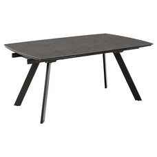 ebuy24 Berry eetkamertafel 97x160/240cm met extra plaat zwart.